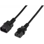 Câble de rallonge électrique Renkforce Deluxe, fiche IEC C13 vers prise IEC C14, 3 m, noir