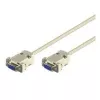 Câble série D-SUB Goobay 50547, femelle RS-232 (9 broches) vers femelle RS-232 (9 broches), 2 m, gris