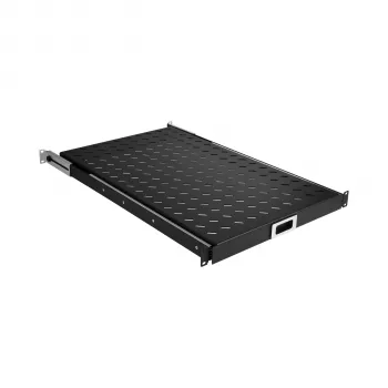 EFB Elektronik 691651ATS.12 19″ 1U pull-out rack shelf, Jet Black RAL 9005