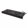 Unité de ventilation LogiLink FAU102B 19″, 2 ventilateurs, avec interrupteur, 1HE, noire
