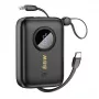Batterie externe Dudao DDA344 10000 mAh, PD 22,5 W, câble intégré, noire
