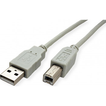 Secomp STANDARD 11.55.3102 USB 2.0 cable, Type A-B, beige, 1.8 m