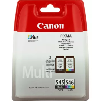 Multipack de cartouches d'encre Canon PG-545 / CL-546 8287B006, noir + couleur (cyan, magenta, jaune) (2 pièces)
