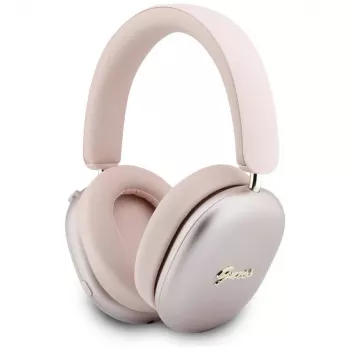 Casque sans fil Guess Metallic Script Logo ENC, rose