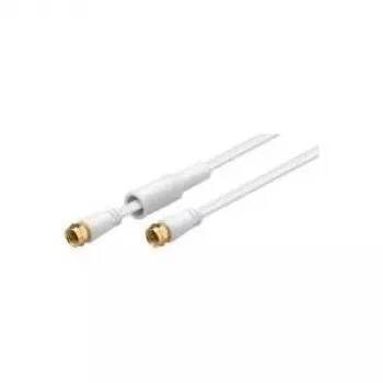 Fiche F SAT Wentronic 67298 vers fiche F, mâle/mâle, dorée, blanche