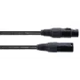Câble de liaison Cordial EM 5 FM XLR, XLR femelle 3 broches vers XLR mâle 3 broches, noir