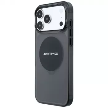 Mercedes AMG00131 smartphone case for iPhone 18 Pro Max / 17 Pro Max, IML Transparent Bicolor Block, MagSafe, black