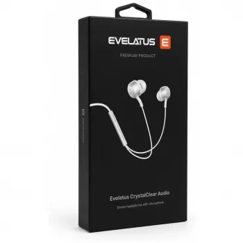Casque Evelatus Crystal Clear Audio CCAV-TC-WH avec connecteur Type-C et microphone, blanc
