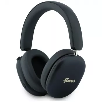 Guess GUE005823 casque supra-auriculaire, Metallic Effect Metal Script Logo, Bluetooth, ENC, noir