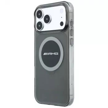 Mercedes AMG00120 AMG IML Transparent Bicolor Block MagSafe case for iPhone 18 Pro Max / 17 Pro Max, black/grey