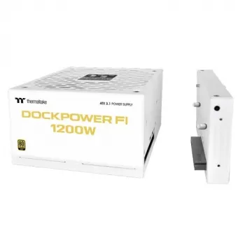 Alimentation Thermaltake TT Dockpower FI 1200W Snow, 1200 W, 80 PLUS Gold, modulaire, blanche