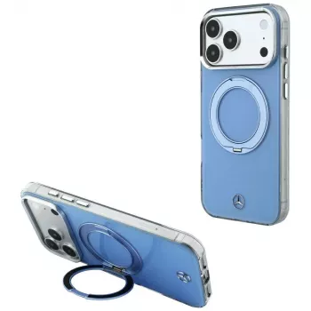 Mercedes MagSafe case with ring stand and Iconic Logo for iPhone 18 Pro Max / 17 Pro Max, blue