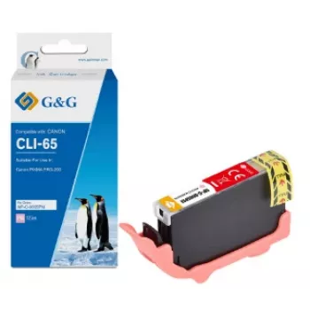 Cartouche d'encre G&G compatible avec Canon CLI-65PM (12,7 ml), magenta photo