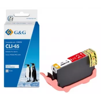 Cartouche d'encre G&G compatible avec Canon CLI-65GY (12,7 ml), gris