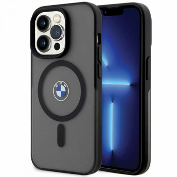 Coque rigide MagSafe BMW BMHMP14LDSLK Signature pour Apple iPhone 14 Pro, noire