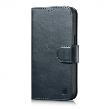 iCarer Oil Wax Wallet Case 2in1 leather flip case for iPhone 14 Plus, Anti-RFID, blue (WMI14220723-BU)
