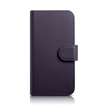 iCarer Wallet Case 2in1 leather flip case for iPhone 14 Plus, Anti-RFID, dark purple (WMI14220727-DP)