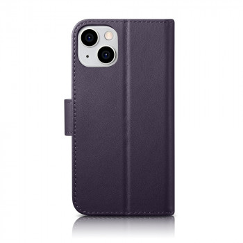 iCarer Wallet Case 2in1 leather flip case for iPhone 14 Plus, Anti-RFID, dark purple (WMI14220727-DP)
