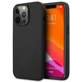 Mercedes-AMG AMHCP14XDOLBK Apple iPhone 14 Pro Max hardcase, Leather Hot Stamped, black