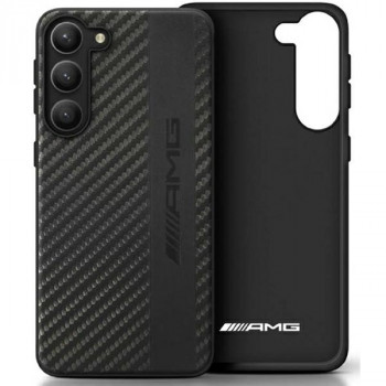 Mercedes-AMG AMHCS23SBLSCA Carbon Stripe & Embossed hardcase for Samsung Galaxy S23 (S911), black