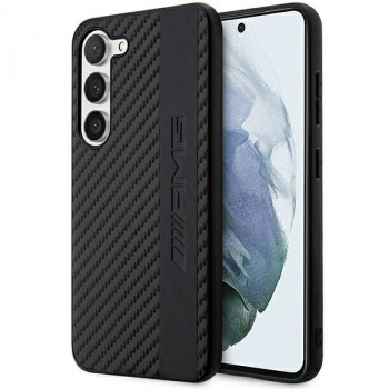 Mercedes-AMG AMHCS23SBLSCA Carbon Stripe & Embossed hardcase for Samsung Galaxy S23 (S911), black