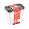 Ensemble de boîtes de conservation keeeper Fredo Fresh, 3 x 1,0 L, rectangulaires, fond transparent, couvercle gris
