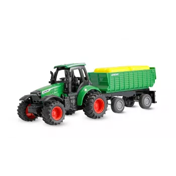 Tracteur en métal Amewi avec remorque, 1:64, RTR, vert