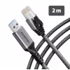 Adaptateur USB-A vers Gigabit Ethernet AXAGON ADE-AM20 avec câble CAT6 intégré de 2 m