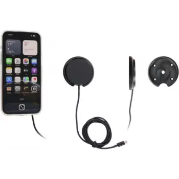 Support de charge sans fil Brodit 25 W, fixe, support de voiture mains libres (217303)