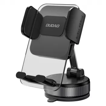 Support de téléphone pour voiture Dudao F24PLUS avec ventouse pour tableau de bord, noir