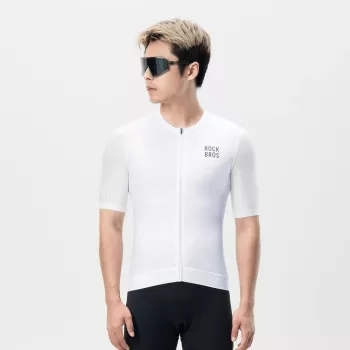 Maillot de cyclisme manches courtes Rockbros 15200025, taille XL, blanc