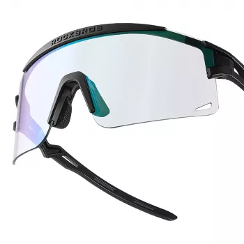 Lunettes de cyclisme photochromiques Rockbros avec protection UV et insert correcteur, noir
