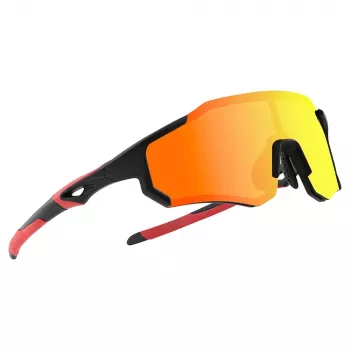 Lunettes de cyclisme polarisées Rockbros 10182, rouge