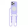 Coque MagSafe Tech-Protect Magnecklace avec cordon pour Apple iPhone 16, violet