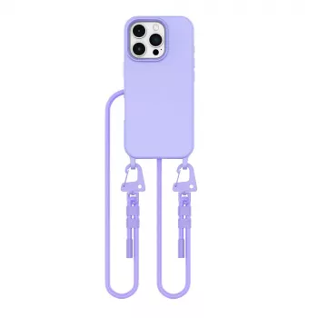 Coque MagSafe Tech-Protect Magnecklace avec cordon pour Apple iPhone 16, violet
