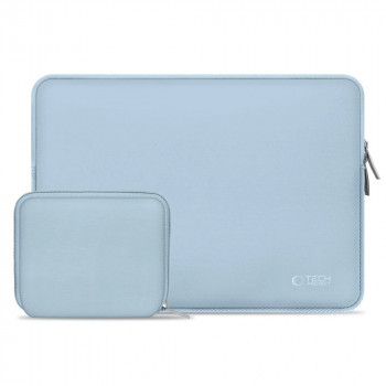 Housse pour ordinateur portable Tech-Protect NeoSlim 13-14 inch avec pochette d'accessoires, Winter Blue