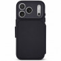 Coque portefeuille amovible en silicone texturé Decoded pour Apple iPhone 18 Pro Max / iPhone 17 Pro Max, phantom black