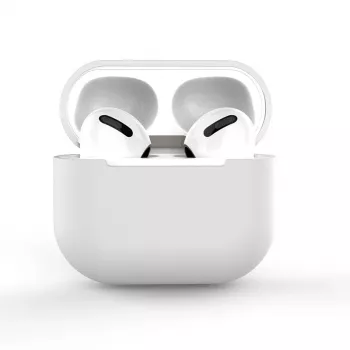Coque en silicone Hurtel pour AirPods 2 / AirPods 1, blanche