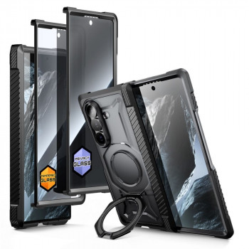 Coque MagSafe Supcase UB Grip Mag pour Samsung Galaxy Z Fold 8 avec verre trempé et verre de confidentialité, noire