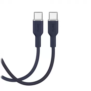 Câble USB-C vers USB-C Puro Icon 60W 1,5 m, Navy Blue