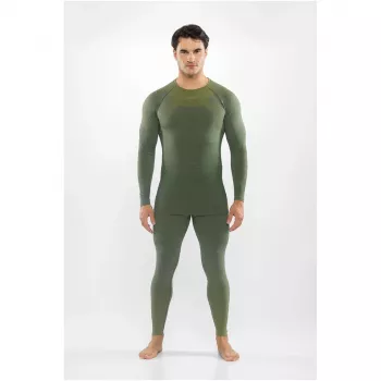 Ensemble sous-vêtements techniques en mérinos Viking Altis Man Set pour homme, vert foncé, L