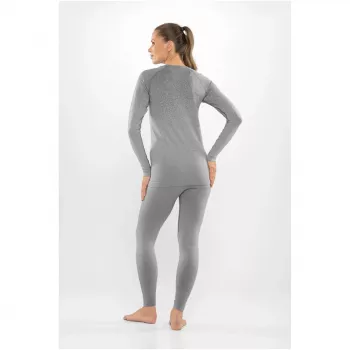 Ensemble sous-vêtements techniques en mérinos Viking Altis Lady Set pour femme, gris, L