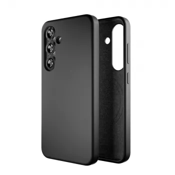 Coque en silicone Icon Puro pour Samsung Galaxy S25+, noire