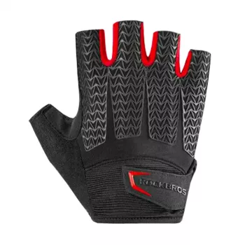 Gants de cyclisme Rockbros S169BR avec inserts en gel, taille S, noir et rouge