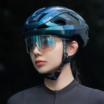 Casque de vélo Rockbros LK-15 Carbon Fiber taille L (58-62cm), Chameleon Blue