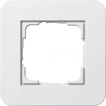 Cadre de finition Gira 0211410 1 poste Gira E3, blanc pur/blanc pur