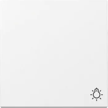 Bouton basculant Gira 328503 avec symbole lumineux System 55, blanc pur