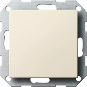 Cache aveugle Gira avec anneau de support 026801, System 55, blanc crème, brillant