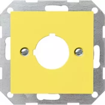 Cache Gira 027102 avec anneau de support 22,5 mm System 55, jaune