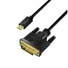 Câble USB 3.2 Gen1 Type-C Logilink UA0474, C/M vers DVI-D/M, 1080p/60 Hz, noir, 3 m